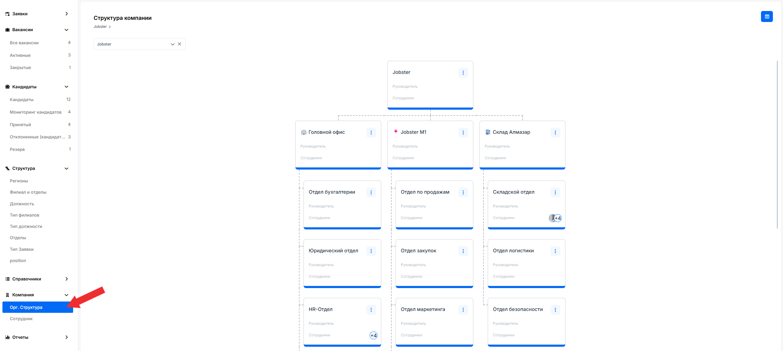 Орг. Cтруктура